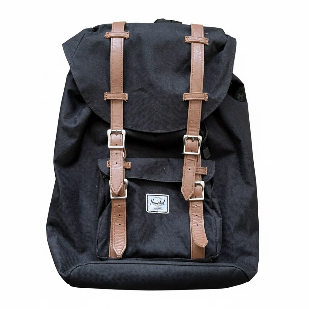 Herschel Supply Company Black Backpack with Tan Straps